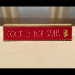 Rae Dunn Cookies For Santa Christmas Desk Plaque, Desk Decor Sign